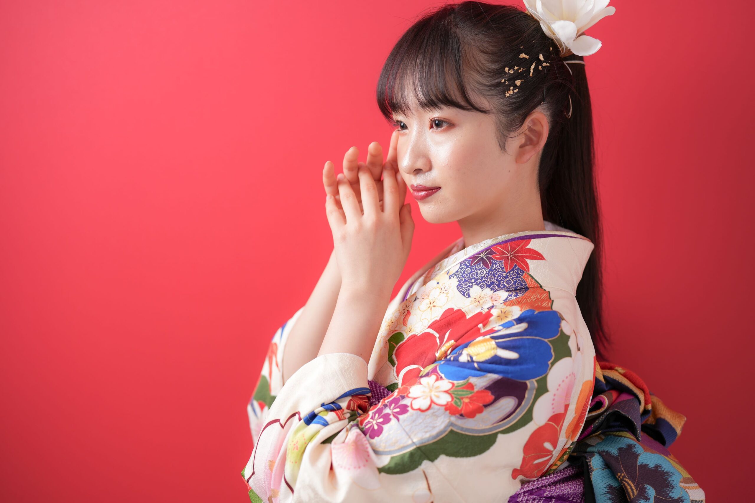 振袖の後ろ姿がかっこよく決まる 成人式&前撮りのポニーテールアレンジ ふりそでもりの